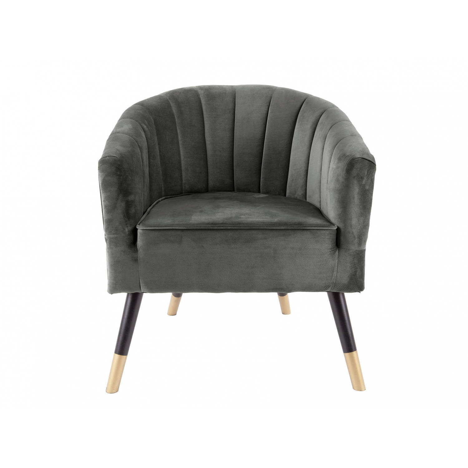 Leitmotiv fauteuil Royal 70 x 71 x 80 cm fluweel/hout taupe
