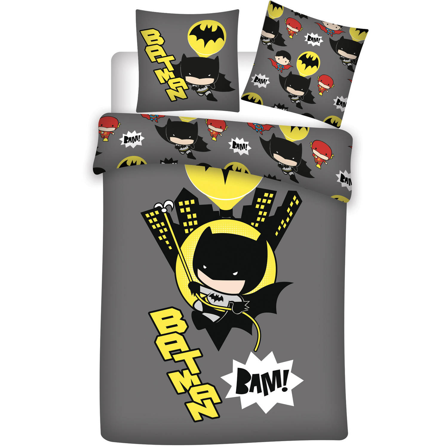 Batman Dekbedovertrek BAM! - Eenpersoons - 140 x 200 cm - Polyester