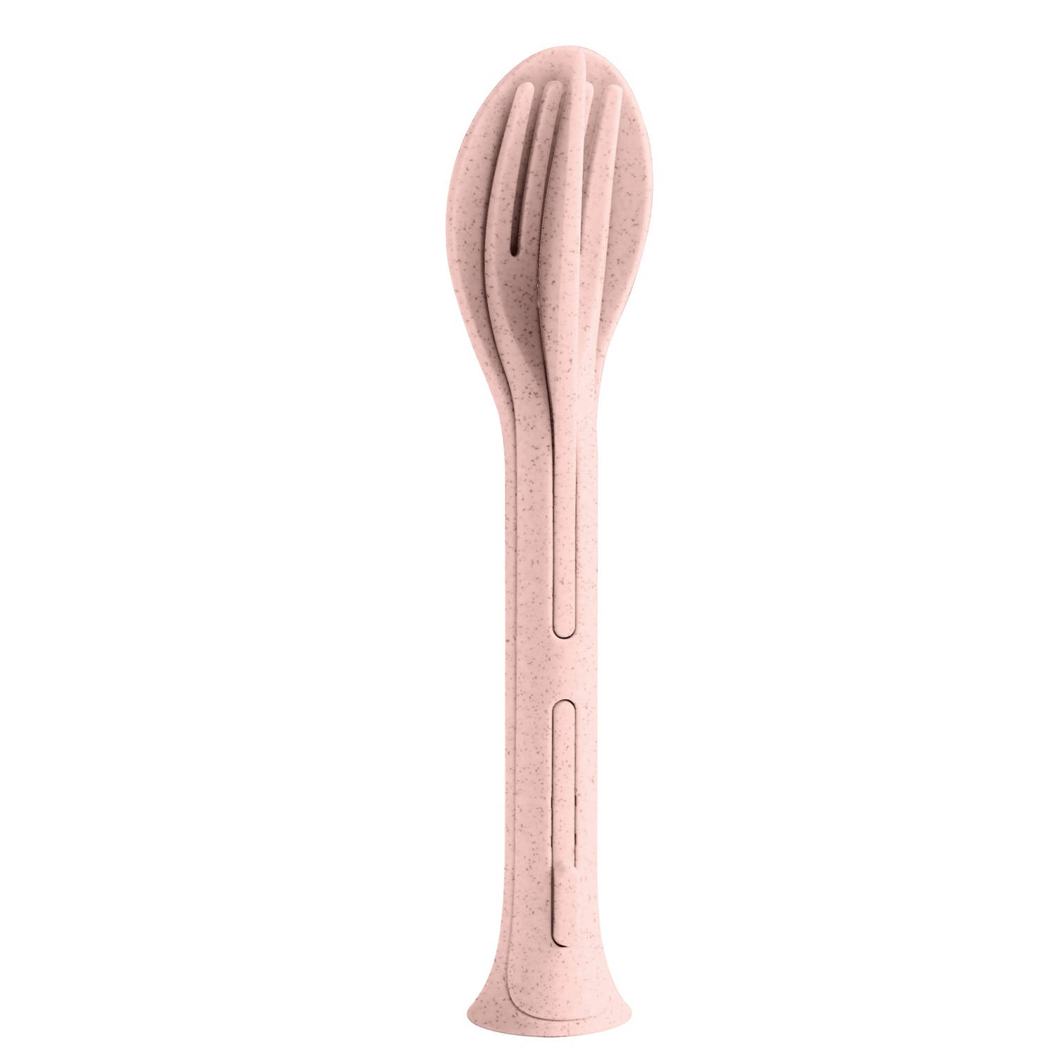 Koziol bestekset Klikk Pocket 17 cm thermoplast roze 3-delig