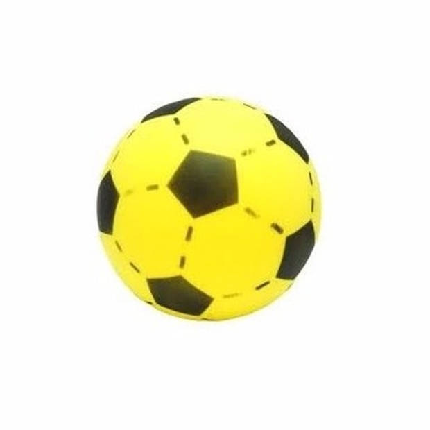 Speelgoed set van 3x stuks foam soft voetballen in 3x verschillende kleuren 20 cm - Voetballen