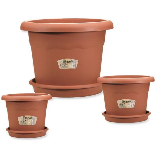 PLASTIKEN Bloempot - Ø 60 cm rond - Terracotta