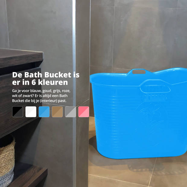 FlinQ Bath Bucket 1.0 - Badkuip - Zitbad - 185L - Blauw