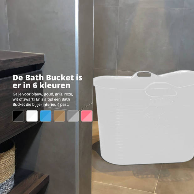 FlinQ Bath Bucket 1.0 - Badkuip - Zitbad - 185L - Wit