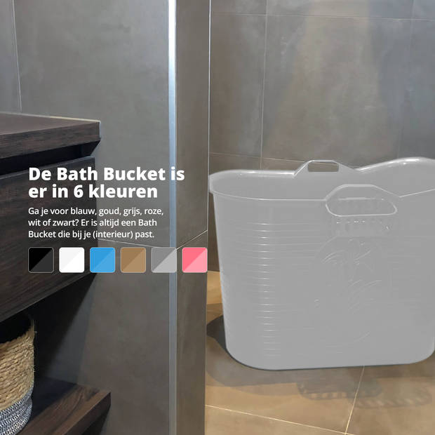 FlinQ Bath Bucket 1.0 - Badkuip - Zitbad - 185L - Grijs