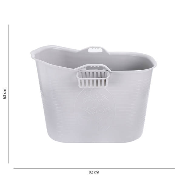 FlinQ Bath Bucket 1.0 - Badkuip - Zitbad - 185L - Grijs