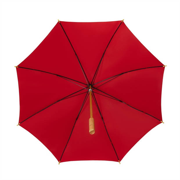 Impliva paraplu 102 cm bamboe/polyester rood