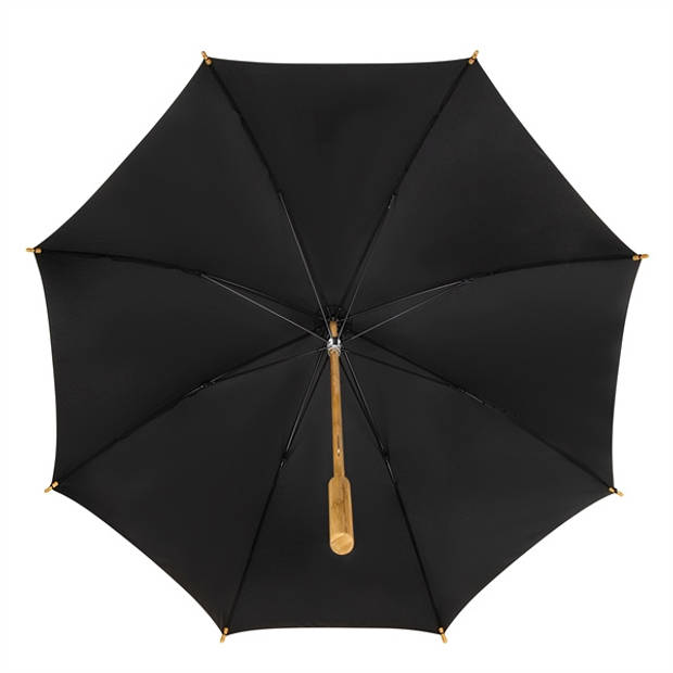 Impliva paraplu 85 x 102 cm bamboe/polyester zwart