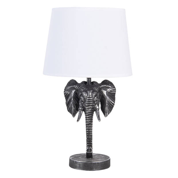 Clayre & Eef Zwarte Tafellamp olifant 25*25*41 cm E27/max 1*60W 6LMC0052