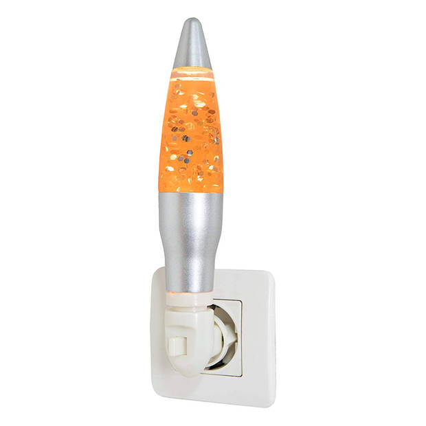 Fisura LED Nachtlamp - Glitterlamp Oranje - Rustgevende Werking