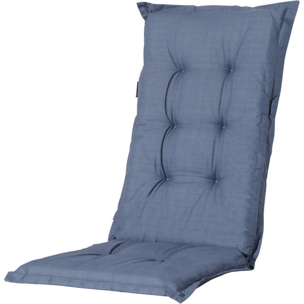 Madison tuinstoelkussen Basic 105 x 50 cm polykatoen blauw