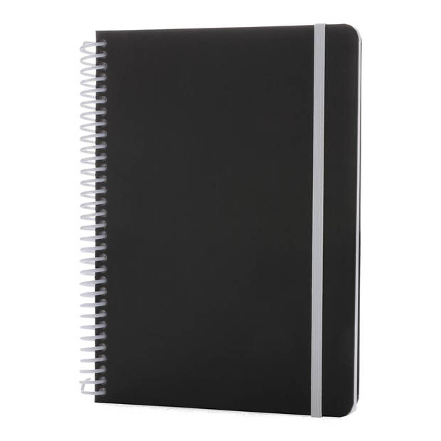 XD Collection notitieboek Deluxe A5 PVC/papier zwart/wit