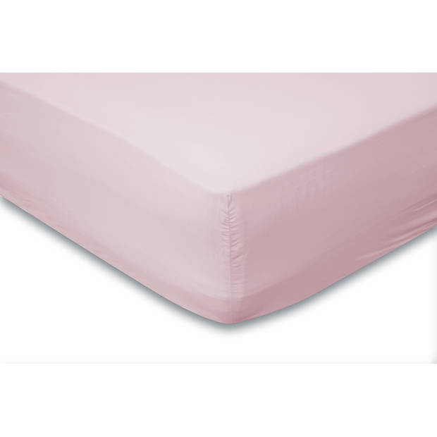 Elegance Hoeslaken Katoen Perkal 35cm Hoekhoogte - roze 180x210/220cm