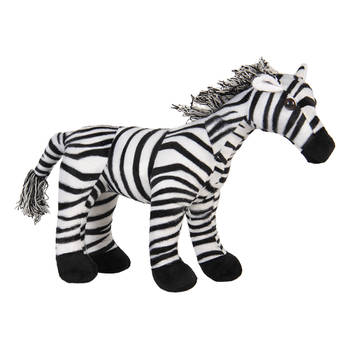 Clayre & Eef Deurstopper Zebra 37x13x30 cm Zwart Wit Polyester Deurklem Zwart Deurklem