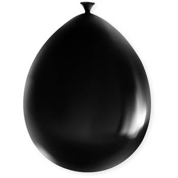 Paper Dreams ballonnen Metallic 18,5 cm latex zwart 8 stuks