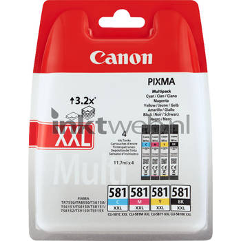 Canon CLI-581XXL 4-pack zwart en kleur cartridge