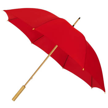 Impliva paraplu 102 cm bamboe/polyester rood