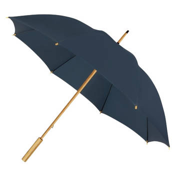 Impliva paraplu 102 cm bamboe/polyester donkerblauw