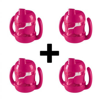 OXO tot Sippy beker met handvaten (200 ml) - Pink set van 4