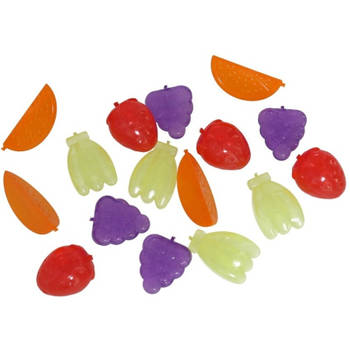 Gerimport ijsblokjes Fruit herbruikbaar 6 x 3 cm 16 stuks