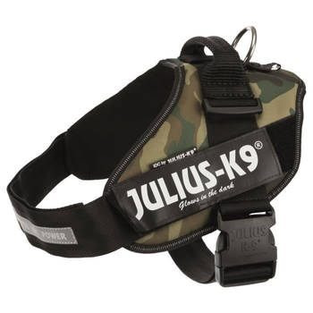 JULIUS K9 IDC krachtharnas 0-M-L: 58-76 cm - 40 mm - Camouflage - voor hond
