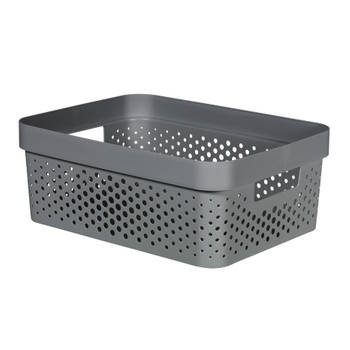 Curver Infinity Recycled Dots Opbergbox 11L - Antraciet