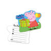 6x Peppa Pig themafeest uitnodingen/kaarten - Uitnodigingen