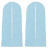 2x Beschermhoes voor kleding blauw 137 x 60 cm - Kledinghoezen