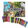 Schetsboek Dieren liefhebbers A4 50 paginas met 50 viltstiften - Schetsboeken