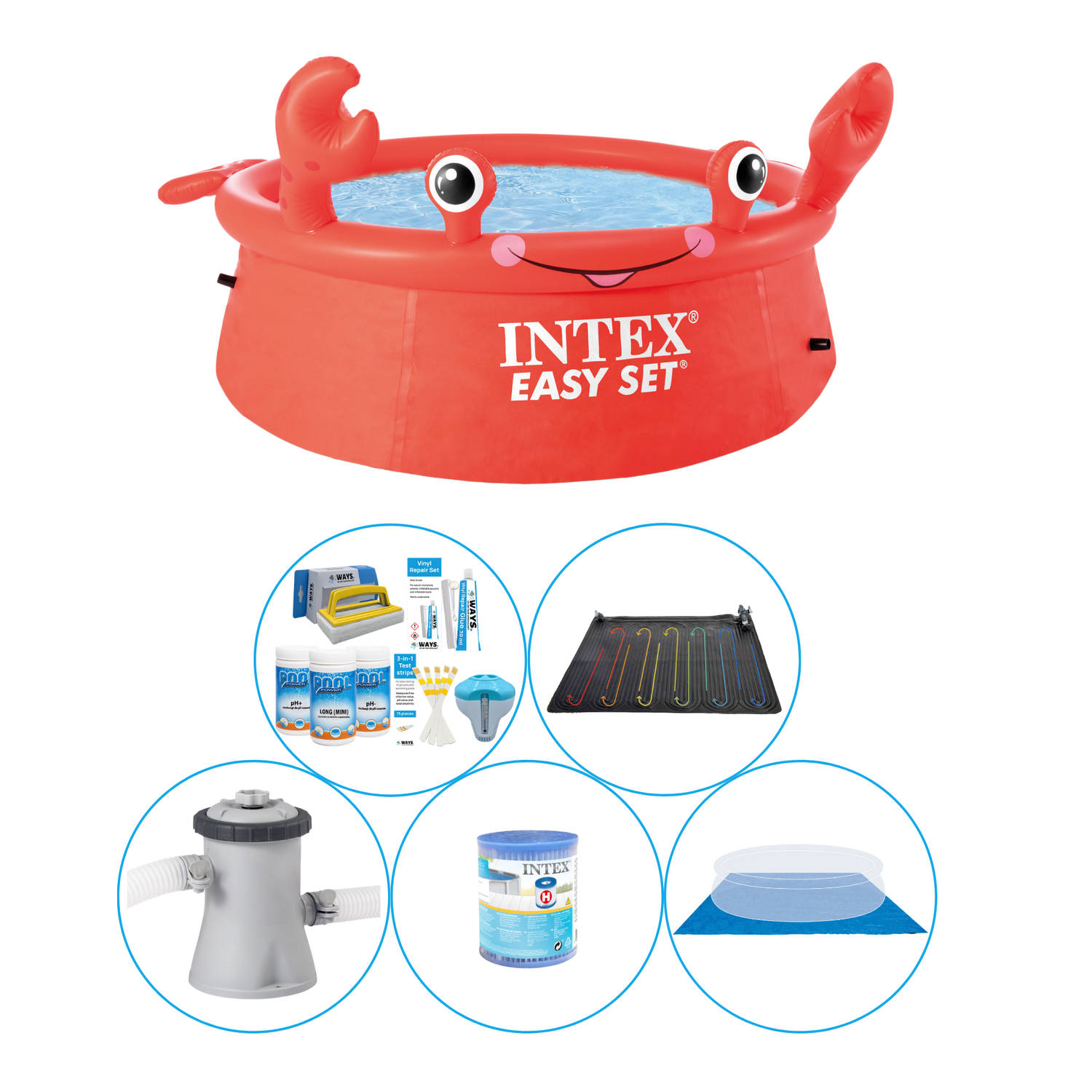 Intex Easy Set Krab Editie Rond 183x51 cm - Zwembad Set