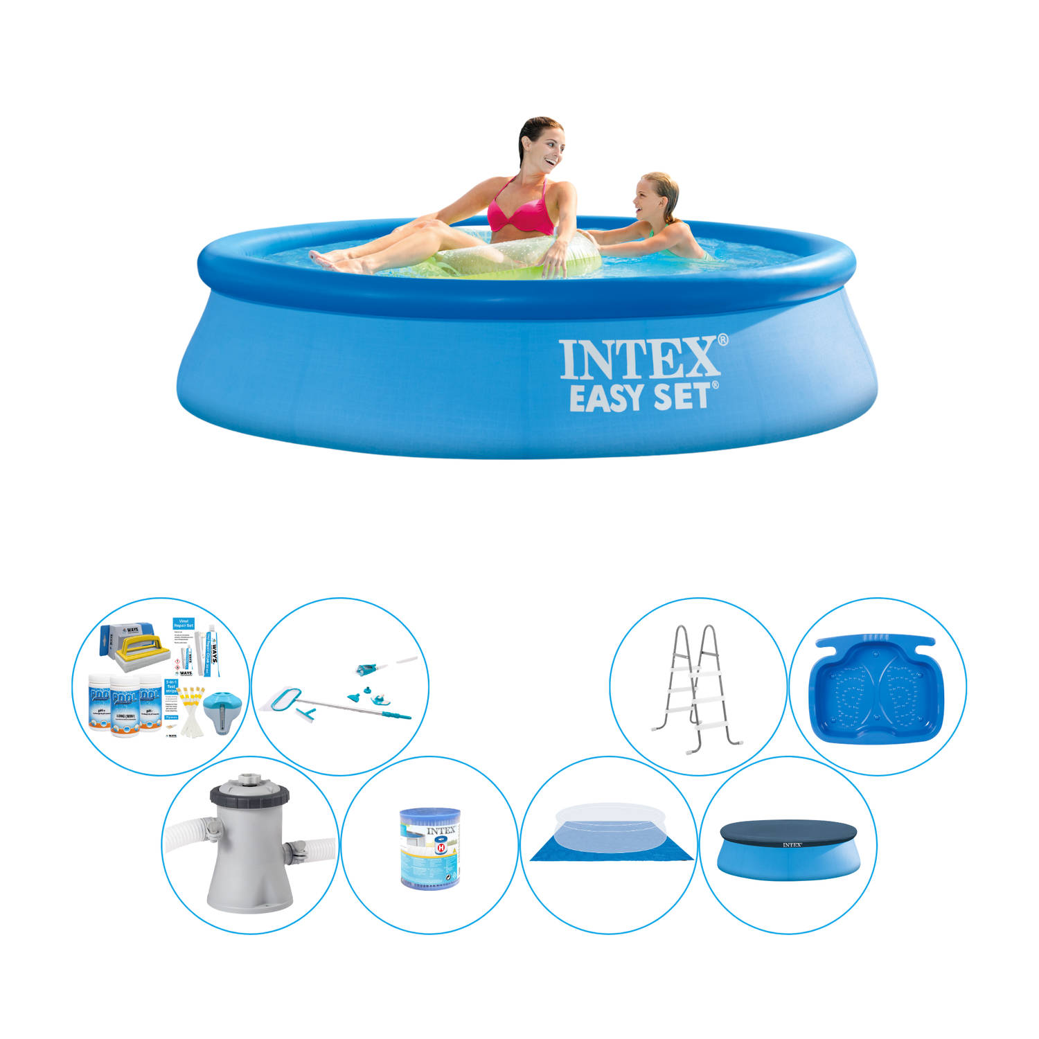 Intex Easy Set Rond 244x61 Cm Alles In 1 Zwembad Pakket