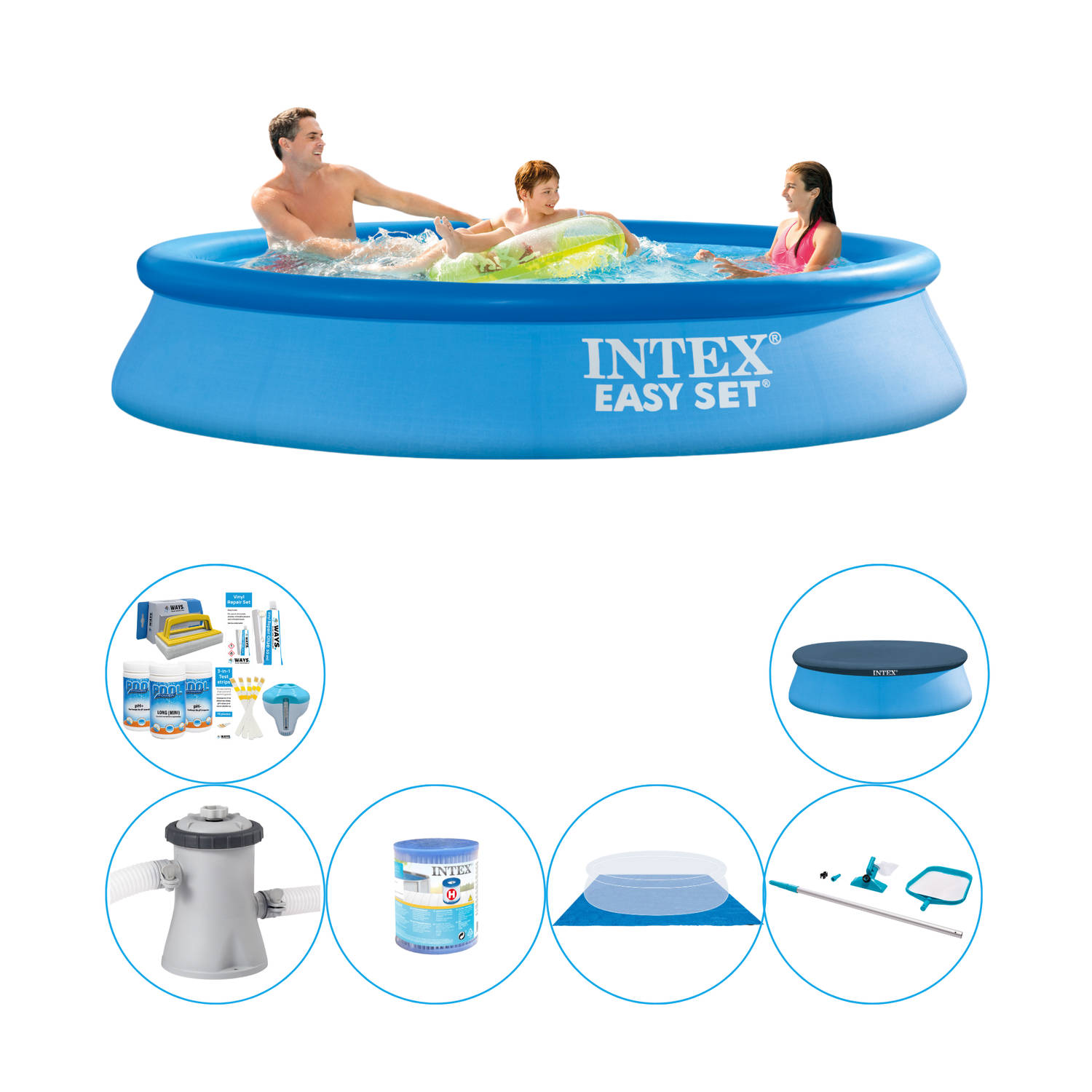 Intex Easy Set Rond 305x61 cm - Zwembad Combi Deal