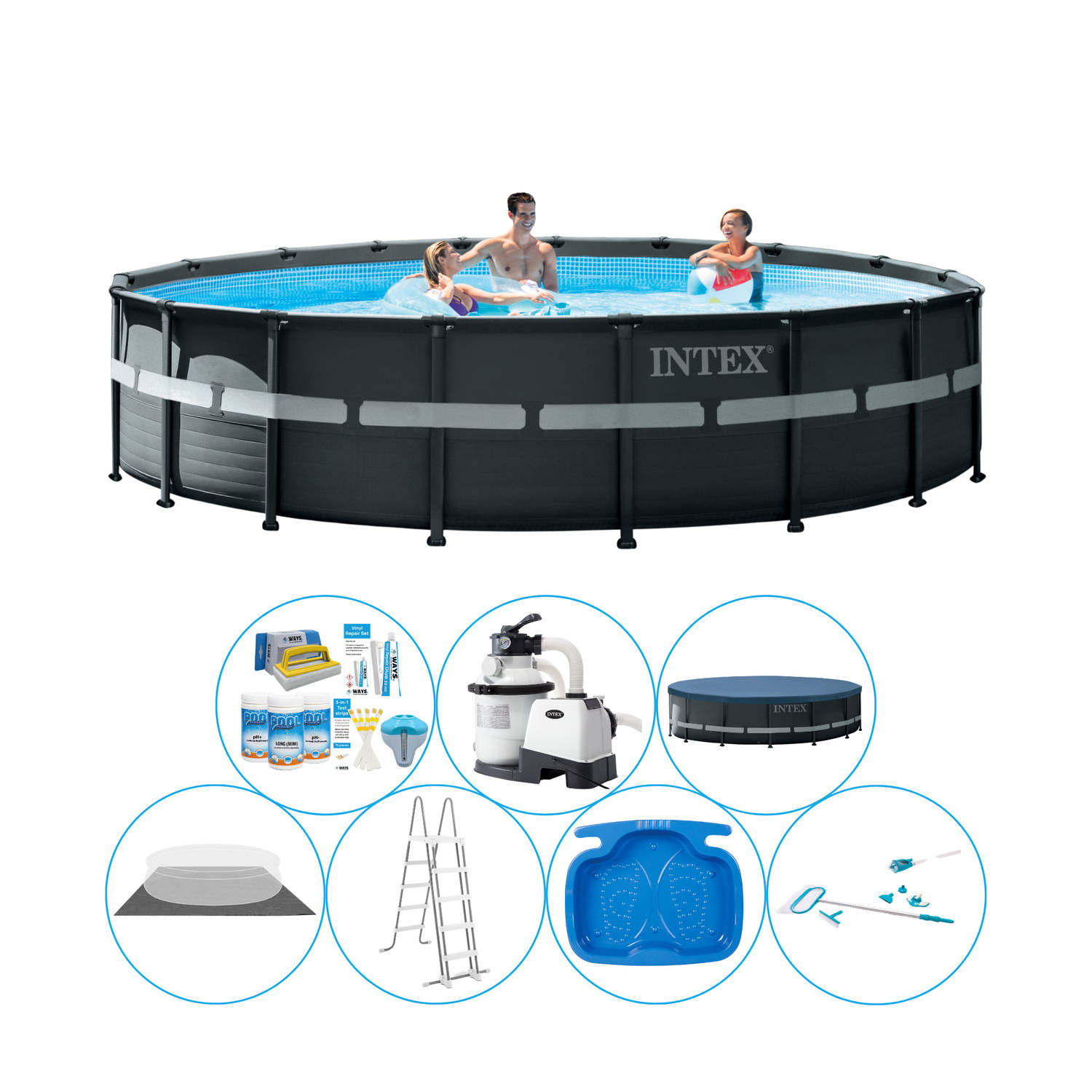 Intex Ultra Xtr Frame Rond 549x132 Cm Zwembad Inclusief Accessoires