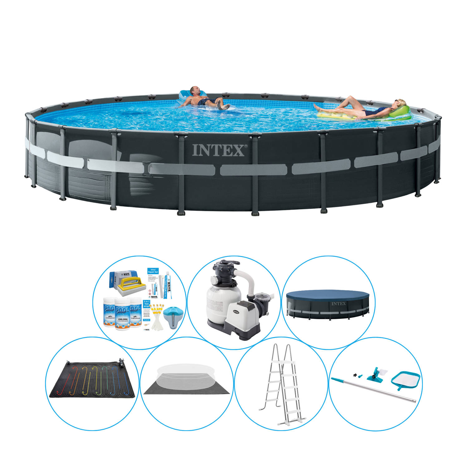 Intex Ultra XTR Frame Rond 732x132 cm - Zwembad Pakket