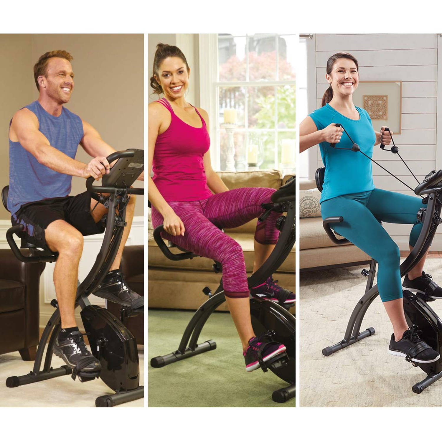 Openbaren Aan boord Matig Mediashop Slim Cycle 2-in-1 home trainer - fitnessapparaat - fiets - 8  weerstandsniveaus | Blokker