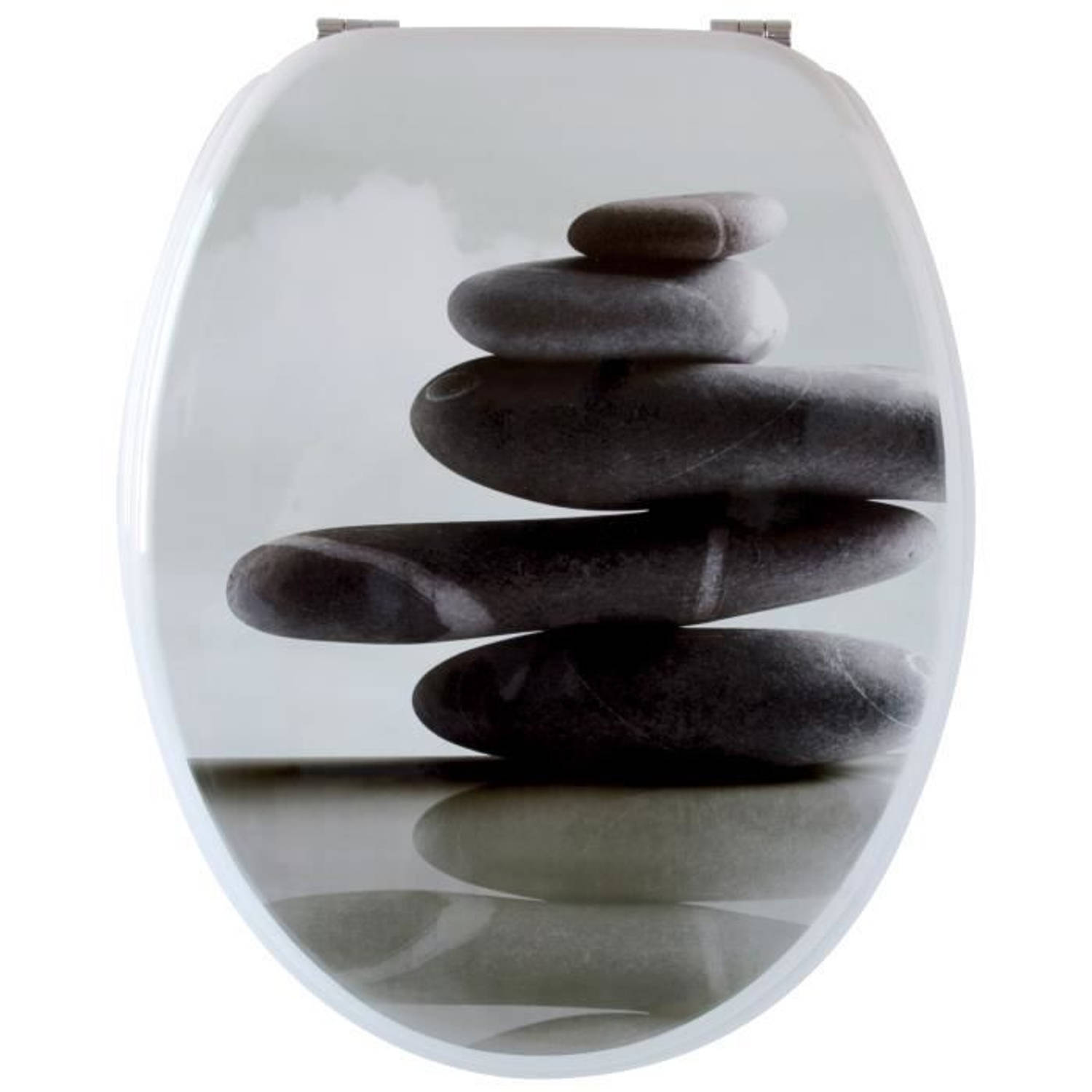 Merkloos GELCO Toiletbril zen steentjes