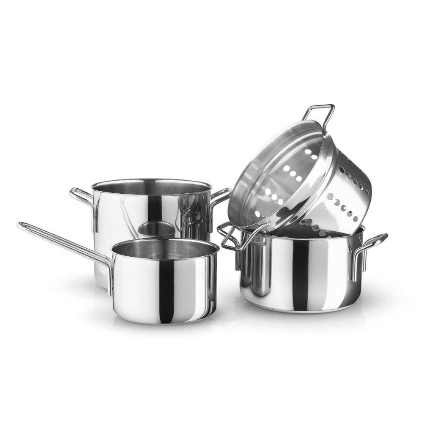 Eva Trio Stainless Steel Collection Box Set with 3 Pot (202350)