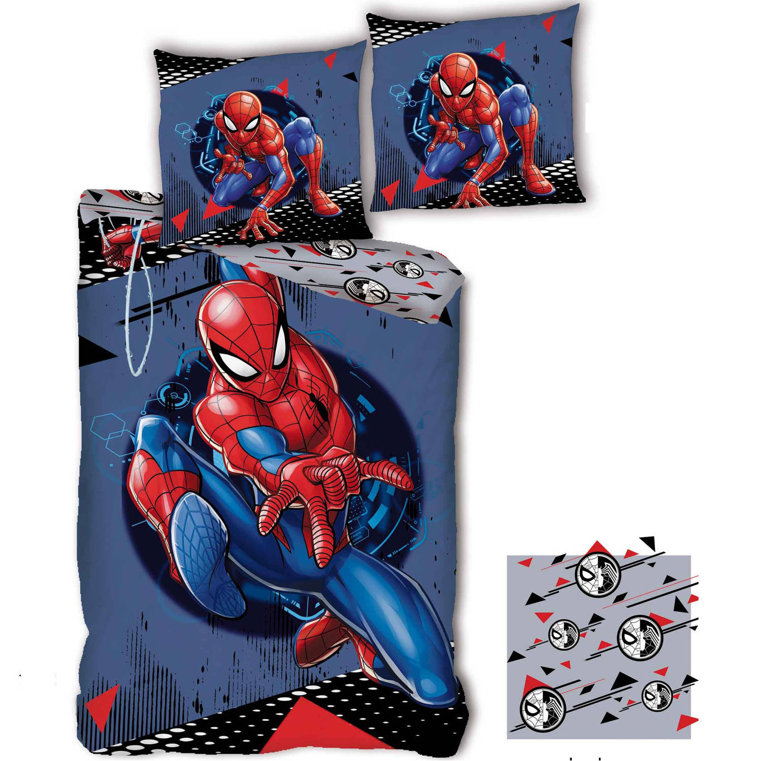 Spiderman Dekbedovertrek Hero - Eenpersoons - 140 X 200 Cm - Polyester