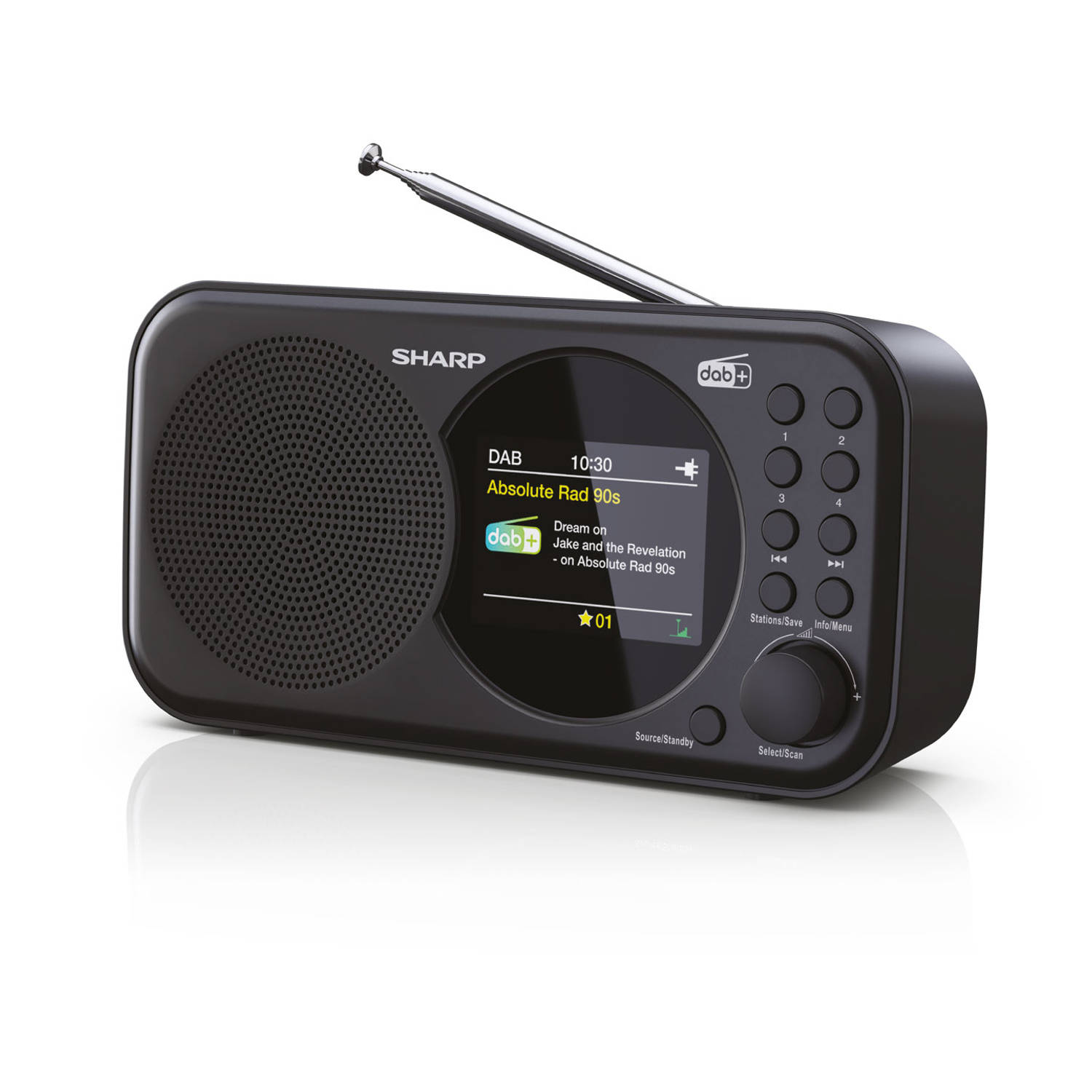 Correspondentie Sinds Dwingend Sharp DR-P320BK Portable DAB - FM radio - zwart | Blokker