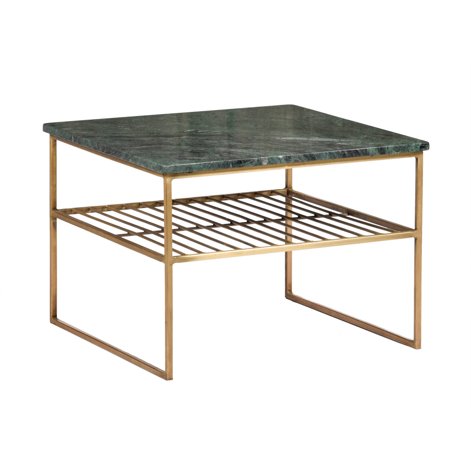 Wants&Needs Furniture Salontafel Dian Marble Groen Goud 40 x 55 x 55