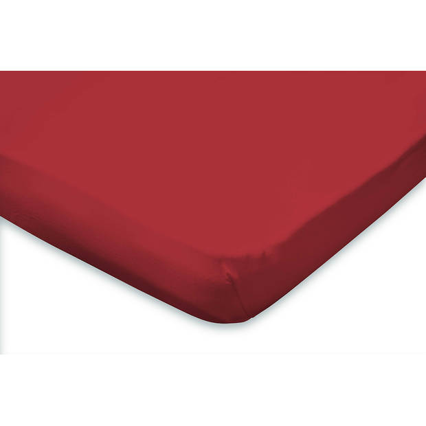Elegance Topper Hoeslaken Jersey Katoen Stretch - rood 120/130/140x200cm