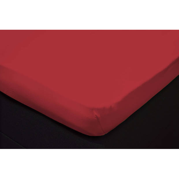 Elegance Topper Hoeslaken Jersey Katoen Stretch - rood 160x200cm