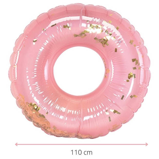 Orange85 Zwemband - Roze - met gouden Glitters - Opblaasband - 110cm