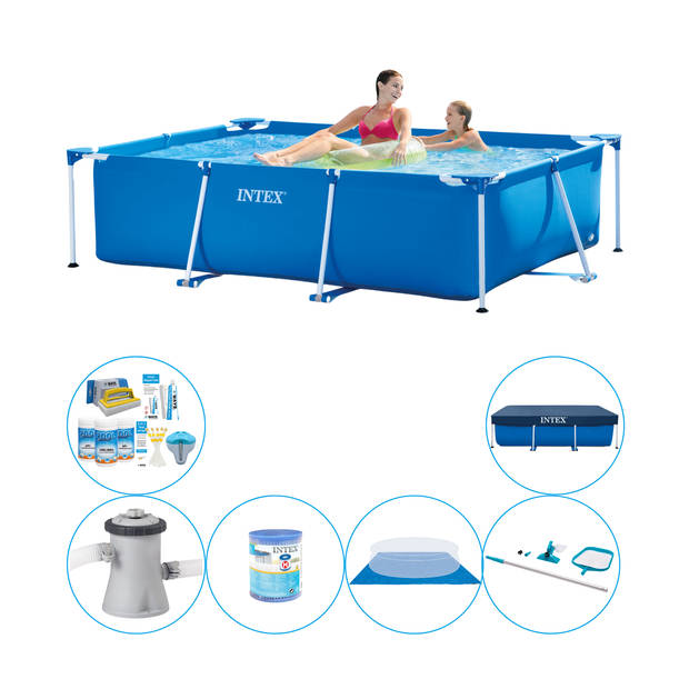 Intex Frame Pool Rechthoekig 220x150x60 cm - Zwembad Combi Deal