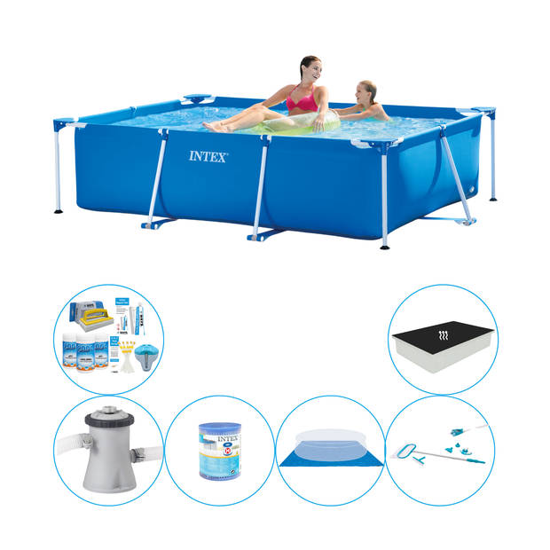 Intex Frame Pool Rechthoekig 220x150x60 cm - Zwembad Combinatie Set