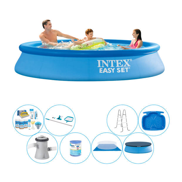 Alles in 1 Zwembad Pakket - Intex Easy Set Rond 305x61 cm