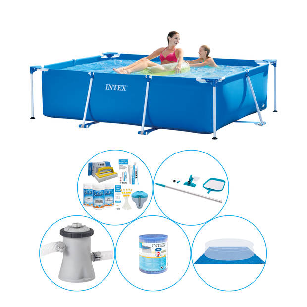 Intex Frame Pool Rechthoekig 220x150x60 cm - 6-delig - Zwembad Combi Deal