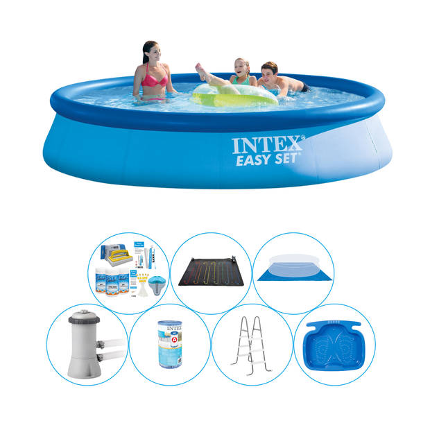 Zwembad Bundel - 8-delig - Intex Easy Set Rond 396x84 cm