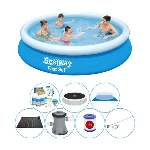 Bestway Fast Set Rond 366x76 cm - Zwembad Bundel