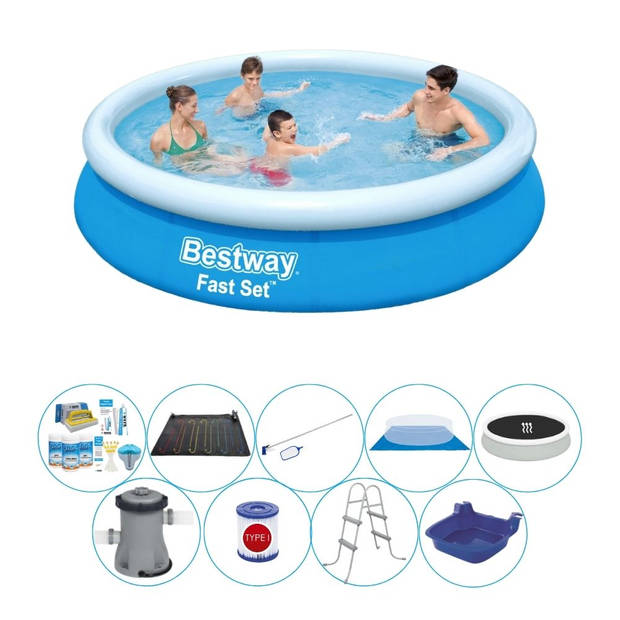 Bestway Fast Set Rond 366x76 cm - Deluxe Zwembad Pakket