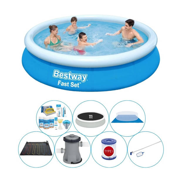 Bestway Fast Set Rond 366x76 cm - Zwembad Bundel